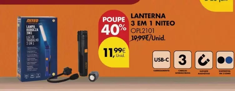 Oferta de Lanterna por 11,99€ em Pingo Doce