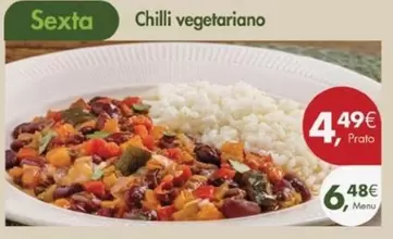 Oferta de Chilli Vegetariano por 4,49€ em Pingo Doce