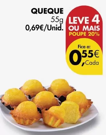 Oferta de Queque por 0,55€ em Pingo Doce