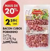 Oferta de Porminho - Bacon Cubos por 2,59€ em Pingo Doce