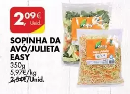 Oferta de Sopinha Da Avo/Julieta Easy por 2,09€ em Pingo Doce