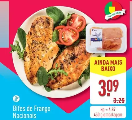 Oferta de Bifes De Frango Nacionais  por 3,09€ em Aldi