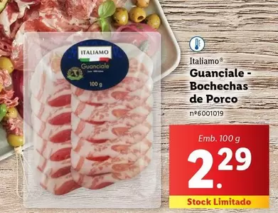 Oferta de Italiamo - Guanciale-Bochechas De Porco por 2,29€ em Lidl