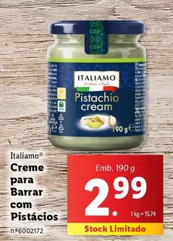 Oferta de Italiamo - Creme Para Barrar Com Pistacios por 2,99€ em Lidl