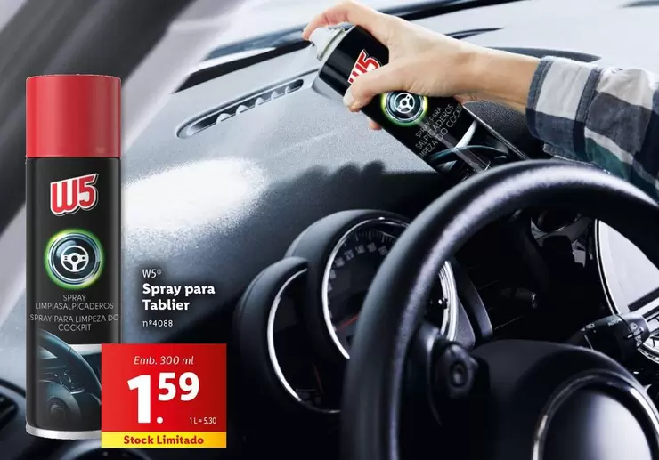 Oferta de W5 - Spray Para Tablier por 1,59€ em Lidl