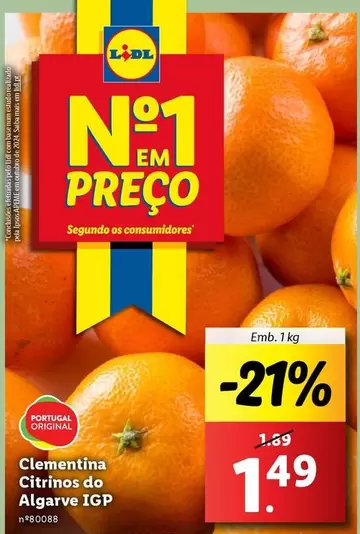 Oferta de Lidl - Clementina Citrinos Do Algarve IGP por 1,49€ em Lidl