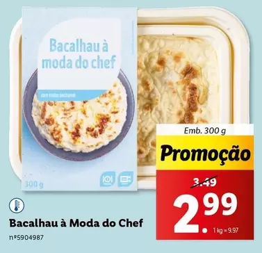 Oferta de Chef Select - Bacalhau À Moda Do Chef por 2,99€ em Lidl