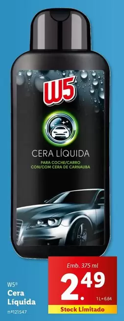 Oferta de W5 -  Cera Liquida por 2,49€ em Lidl