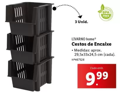 Oferta de Cestos De Encaix por 9,99€ em Lidl