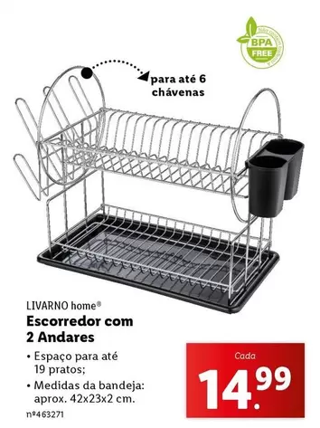 Oferta de .Com - Escorredor Com 2 Andares por 14,99€ em Lidl