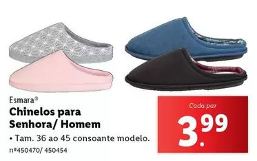 Oferta de Esmara - Chinelos para Senhora/Homem por 3,99€ em Lidl