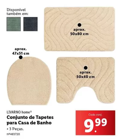 Oferta de Conjunto De Tapetes Para Casa De Banho por 9,99€ em Lidl