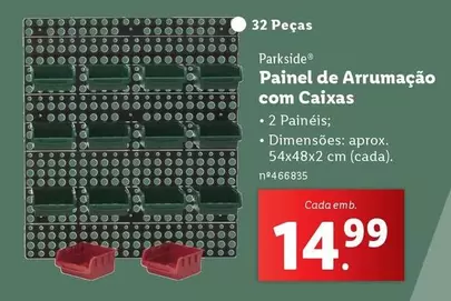 Oferta de .Com - Painel De Arrumacao Com Caixas por 14,99€ em Lidl