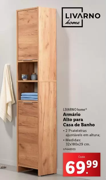 Oferta de Armario Alto Para Casa De Banho por 69,99€ em Lidl