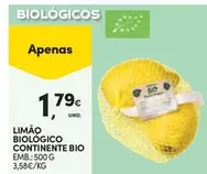 Oferta de Continente Bio - Limão Biologico por 1,79€ em Continente