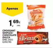 Oferta de Dulca - Croissant Simples/ Chocolate por 1,69€ em Continente