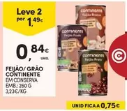 Oferta de Continente - Feijão/Grao por 0,84€ em Continente