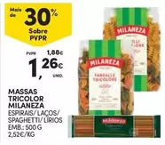 Oferta de Milaneza - Massas Tricolor por 1,26€ em Continente