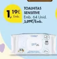 Oferta de Toalhitas Sensitive por 1,19€ em Pingo Doce