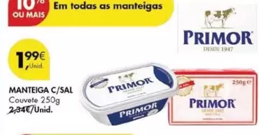 Oferta de Primor - Manteiga C/sal por 1,99€ em Pingo Doce