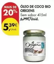 Oferta de Origens - Oleo De Coco Bio por 5,39€ em Pingo Doce