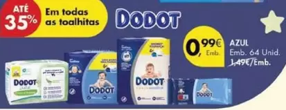 Oferta de Dodot - Em Todas As Toalhitas por 0,99€ em Pingo Doce