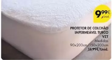 Oferta de Protetor De Colchao Impermeável Turco Vzt por 9,99€ em Pingo Doce