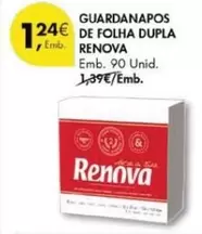 Oferta de Renova - Guardanapos De Folha Dupla por 1,24€ em Pingo Doce