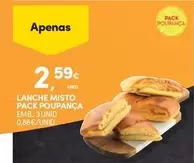 Oferta de Lanche Misto Pack Poupanca por 2,59€ em Continente Bom dia