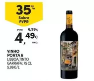 Oferta de Lisboa - Vinho Porta 6 por 4,49€ em Continente Bom dia