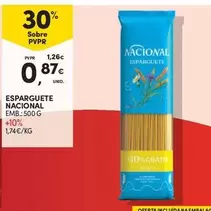 Oferta de Nacional - Esparguete por 0,87€ em Continente