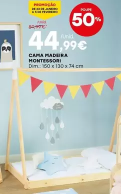 Oferta de Cama Madeira Montessori por 44,99€ em Intermarché