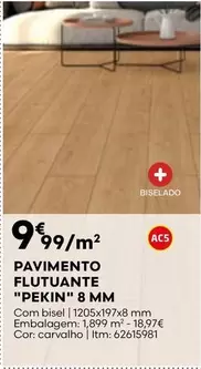 Oferta de .Com - Pavimento Flutuante "Pekin" 8 Mm por 9,99€ em Bricomarché