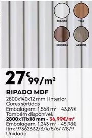 Oferta de Teka - Ripado MDF por 27,99€ em Bricomarché