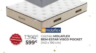 Oferta de Colchão Molaflex Bem-Estar Visco Pocket por 599€ em Homy Casa