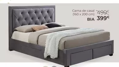 Oferta de Cama De Casal Bia por 399€ em Homy Casa