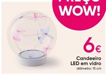 Oferta de Candeeiro Led Em Vidro por 6€ em Indi & Cold